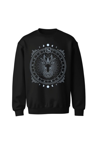 Bluza bez kaptura Koziorożec - czarna