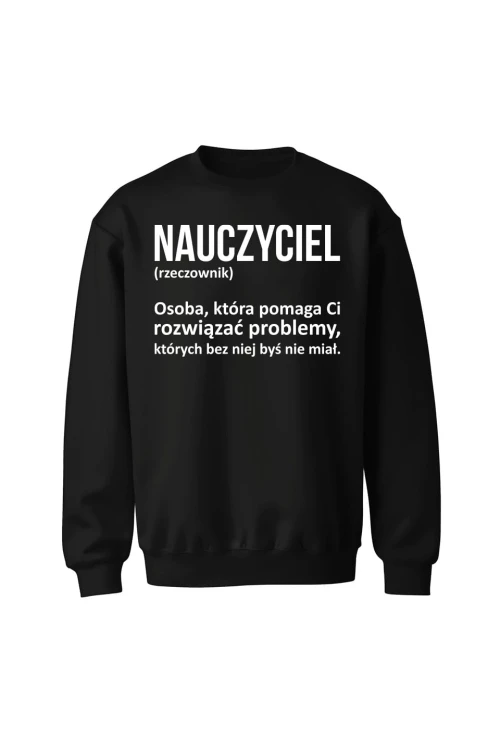 Bluza bez kaptura Nauczyciel rzeczownik - czarna