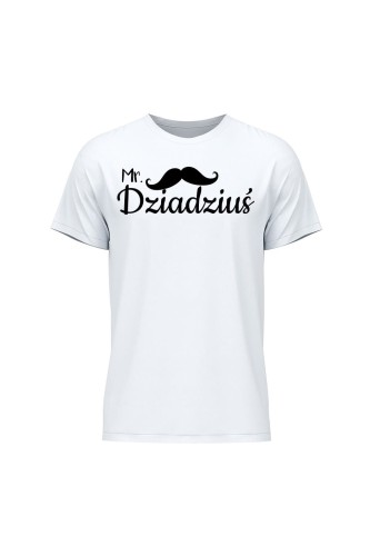Koszulka męska Mr dziadziuś - biała