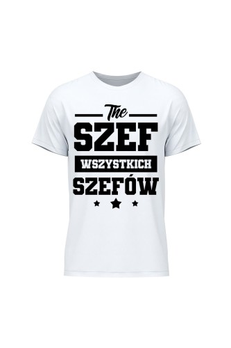 Koszulka męska The szef wszystkich szefów - biała