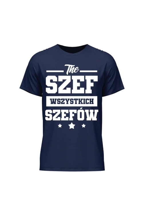 Koszulka męska The szef wszystkich szefów - granatowa