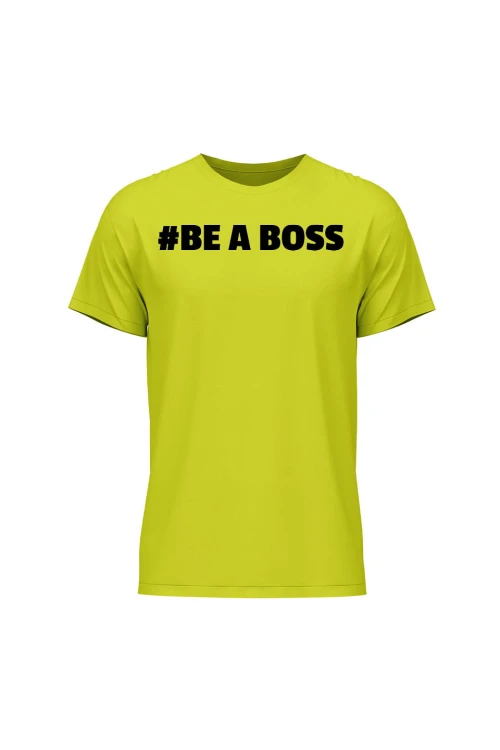 Koszulka męska Be a boss - limonka
