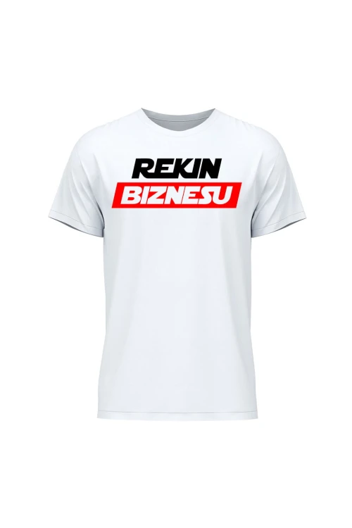 Koszulka męska Rekin biznesu - biała