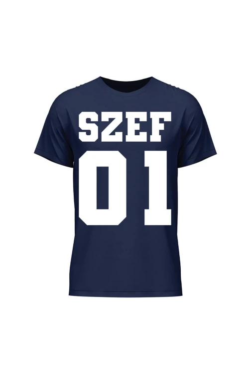 Koszulka męska Szef 01 - granatowa