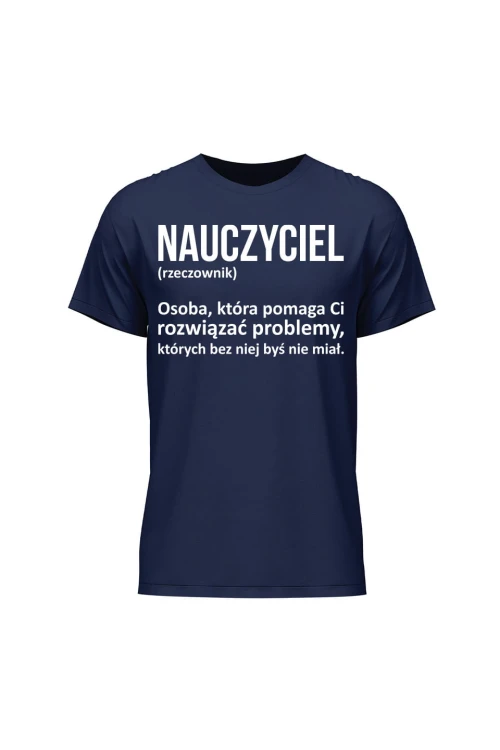 Koszulka męska Nauczyciel rzeczownik - granatowa