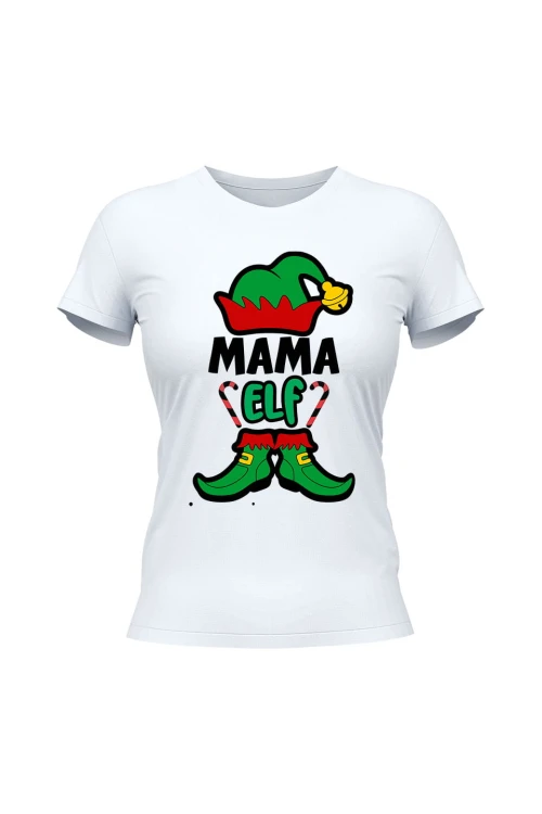 Koszulka damska Mama elf - biała