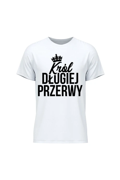 Koszulka męska Król długiej przerwy - biała