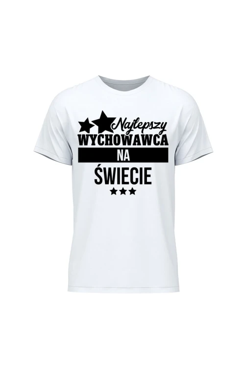 Koszulka męska Najlepszy wychowawca na świecie - biała