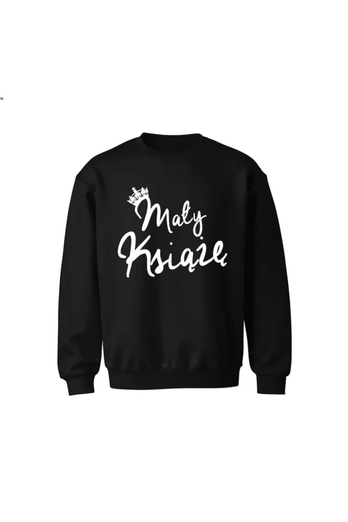 Bluza dziecięca bez kaptura Mały Książę - czarna