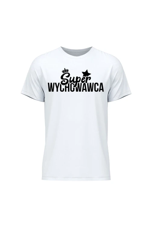 Koszulka męska Super wychowawca - biała