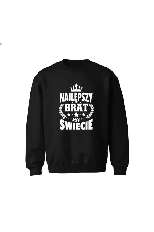 Bluza dziecięca bez kaptura Najlepszy brat na świecie - czarna