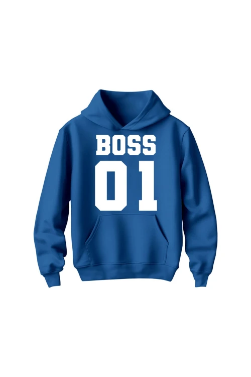 Bluza dziecięca z kapturem Boss 01 - niebieska