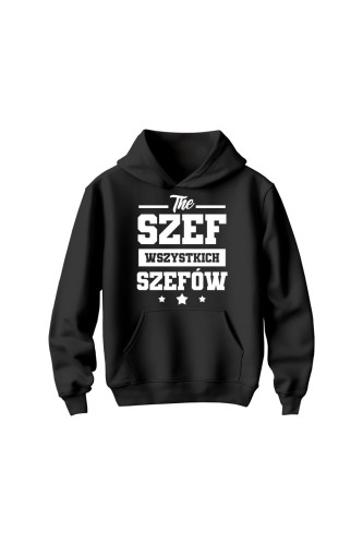 Bluza dziecięca z kapturem The szef wszystkich szefów - czarna