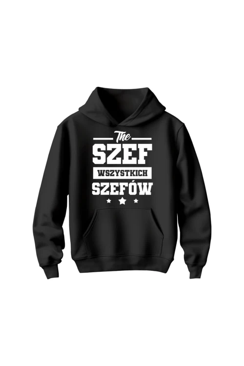 Bluza dziecięca z kapturem The szef wszystkich szefów - czarna
