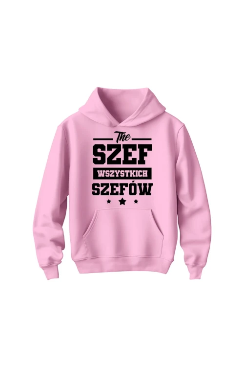 Bluza dziecięca z kapturem The szef wszystkich szefów - różowa