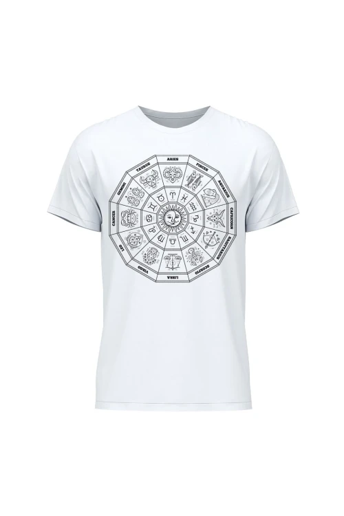 Koszulka męska Znaki zodiaku - biała