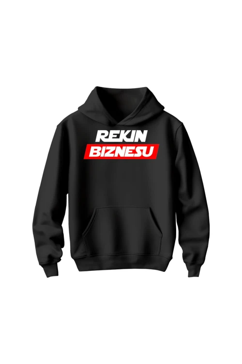 Bluza dziecięca z kapturem Rekin biznesu - czarna