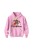 Bluza dziecięca z kapturem Meowy Christmas - różowa