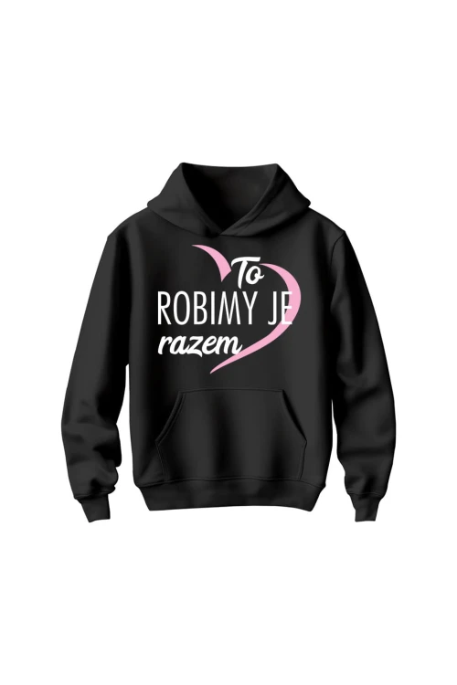 Bluza dziecięca z kapturem To robimy je razem - czarna