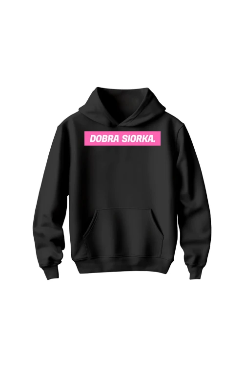 Bluza dziecięca z kapturem Dobra siorka - czarna