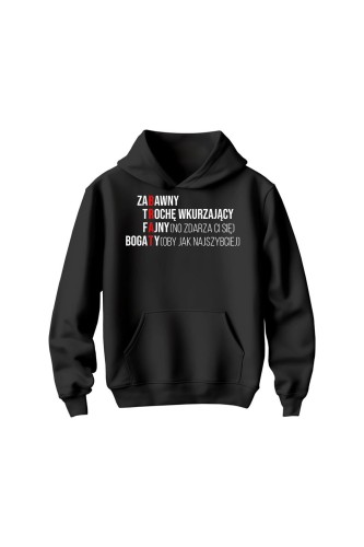 Bluza dziecięca z kapturem Brat cechy krzyżówka - czarna