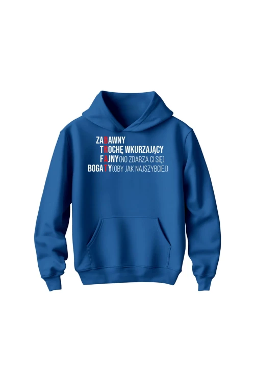 Bluza dziecięca z kapturem Brat cechy krzyżówka - niebieska