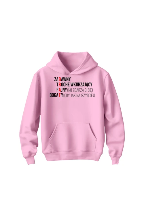 Bluza dziecięca z kapturem Brat cechy krzyżówka - różowa