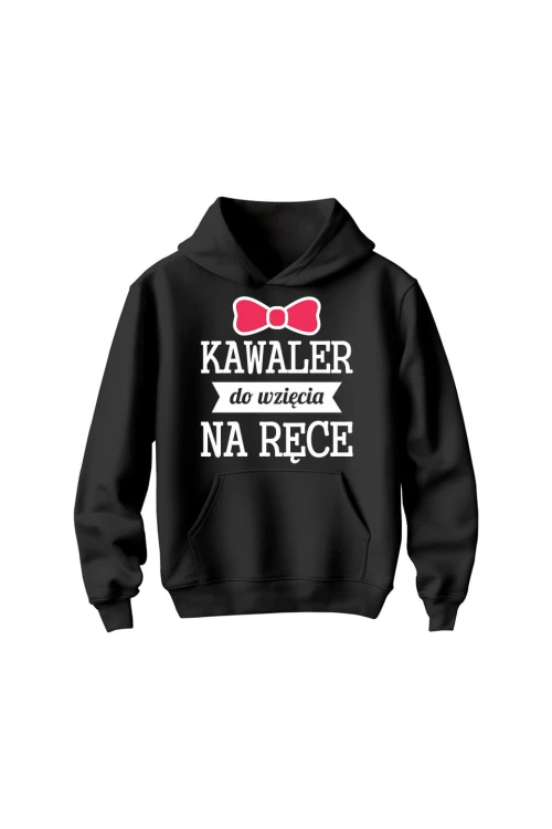 Bluza dziecięca z kapturem Kawaler do wzięcia na ręce - czarna
