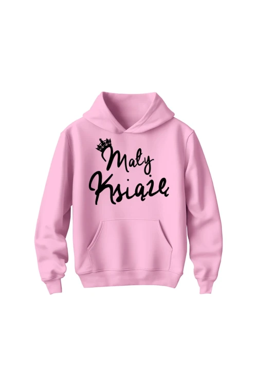 Bluza dziecięca z kapturem Mały Książę - różowa