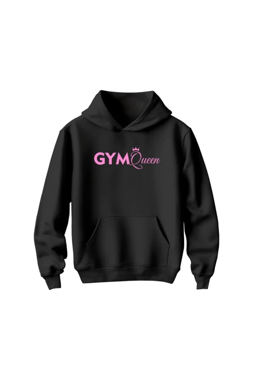 Bluza dziecięca z kapturem Gym Queen - czarna