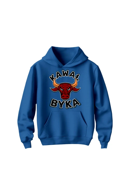 Bluza dziecięca z kapturem Kawał byka - niebieska
