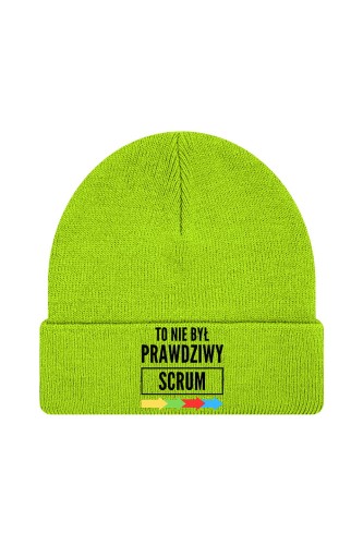 Czapka zimowa To nie był prawdziwy scrum - limonka