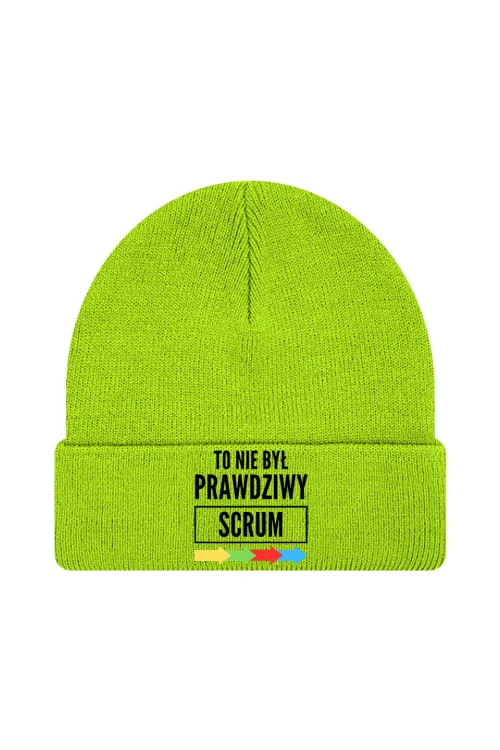 Czapka zimowa To nie był prawdziwy scrum - limonka