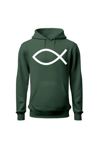 Bluza męska z kapturem Symbol Ryby chrześcijański