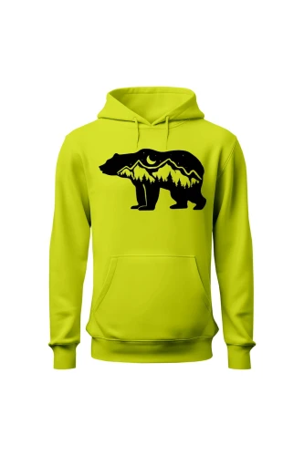Bluza męska z kapturem Niedźwiedź górski księżyc
