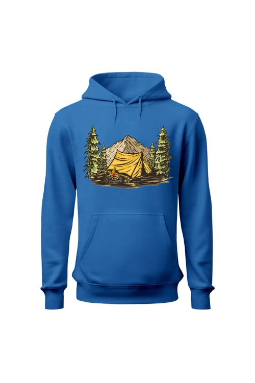 Bluza męska z kapturem Into the wild - niebieska