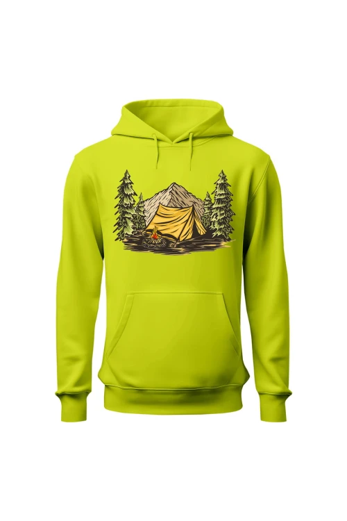 Bluza męska z kapturem Into the wild - limonka