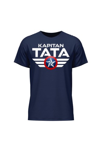 Koszulka męska Kapitan Tata - granatowa