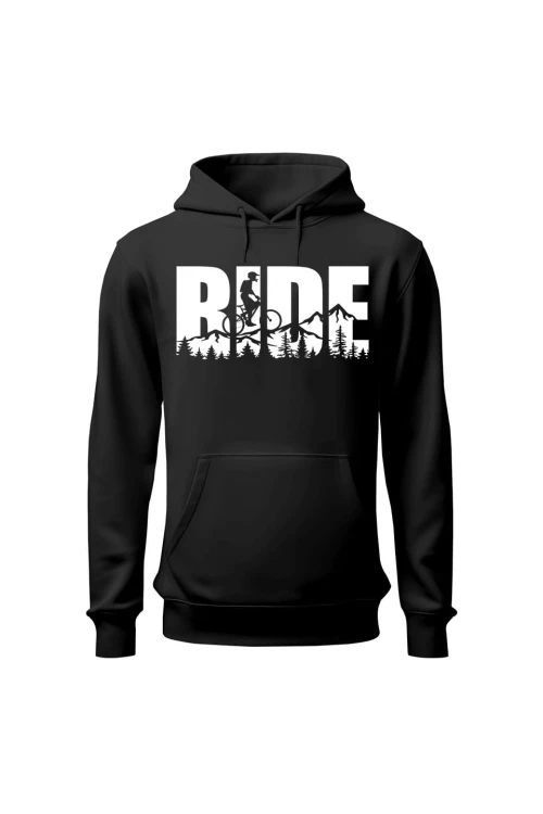 Bluza męska z kapturem Ride MTB - czarna