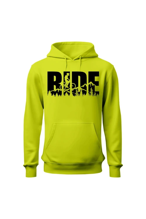 Bluza męska z kapturem Ride MTB - limonka