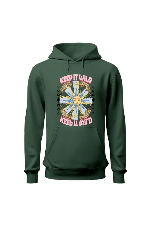 Bluza męska z kapturem Keep it wild - zielona
