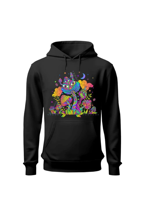 Bluza męska z kapturem Magiczna podróż - czarna