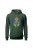 Bluza męska z kapturem Hippies Alien - zielona