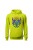 Bluza męska z kapturem Hippies Alien - limonka