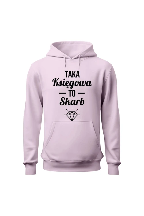 Bluza damska z kapturem Taka księgowa to skarb - różowa