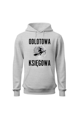 Bluza damska z kapturem Odlotowa księgowa - szara