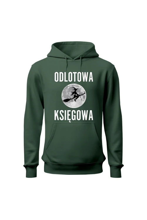 Bluza damska z kapturem Odlotowa księgowa - zielona