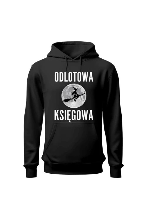 Bluza damska z kapturem Odlotowa księgowa - czarna