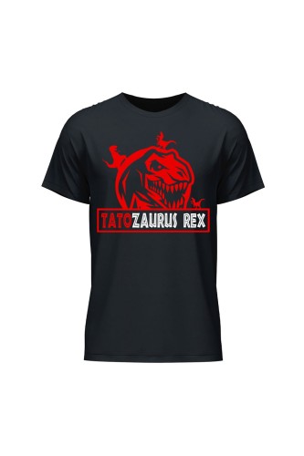 Koszulka męska Tatozaurus Rex - czarna