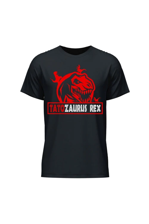Koszulka męska Tatozaurus Rex - czarna